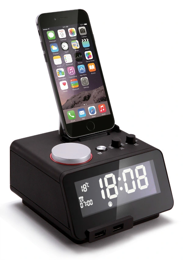 Shenone Hotel Mobile Alarm Clock Radio Docking Station with Blue Tooth Speaker008