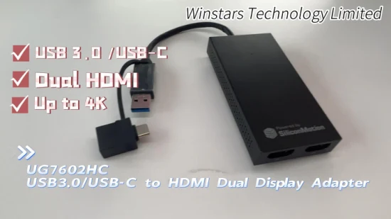 USB3.0 USB-C to HDMI Dual Display Adapter Hub Docking Station